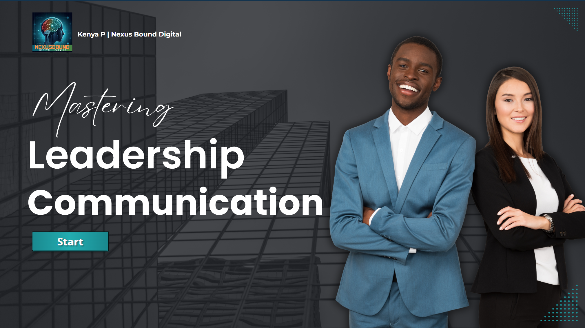 Mastering leadership communication cover photo man and woman